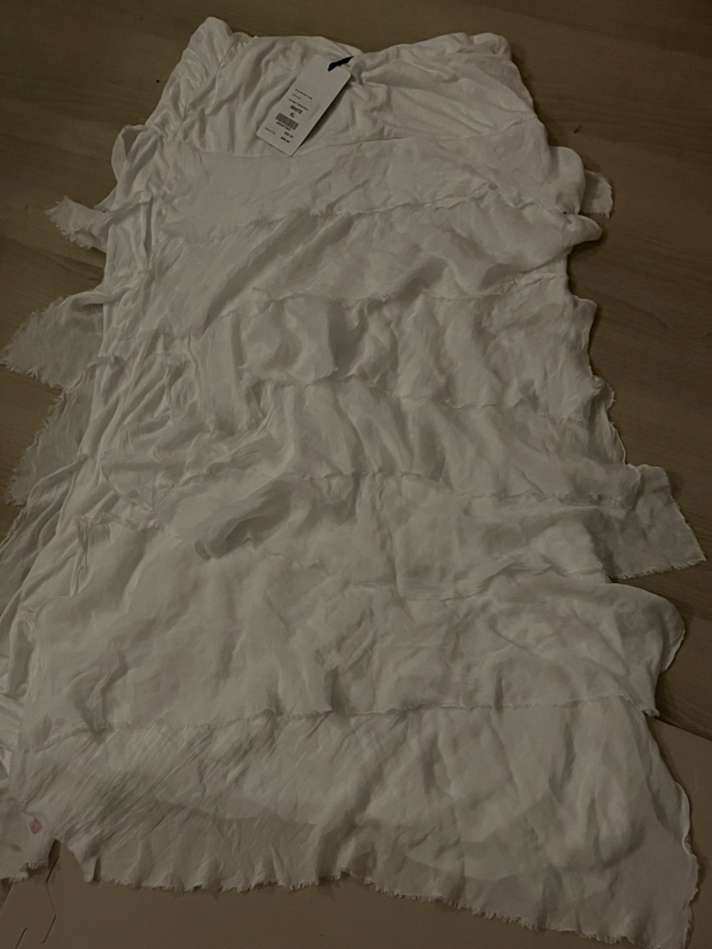 Tempo Paris Boho White Tiered Cotton Skirt